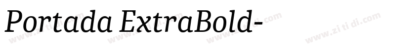 Portada ExtraBold字体转换